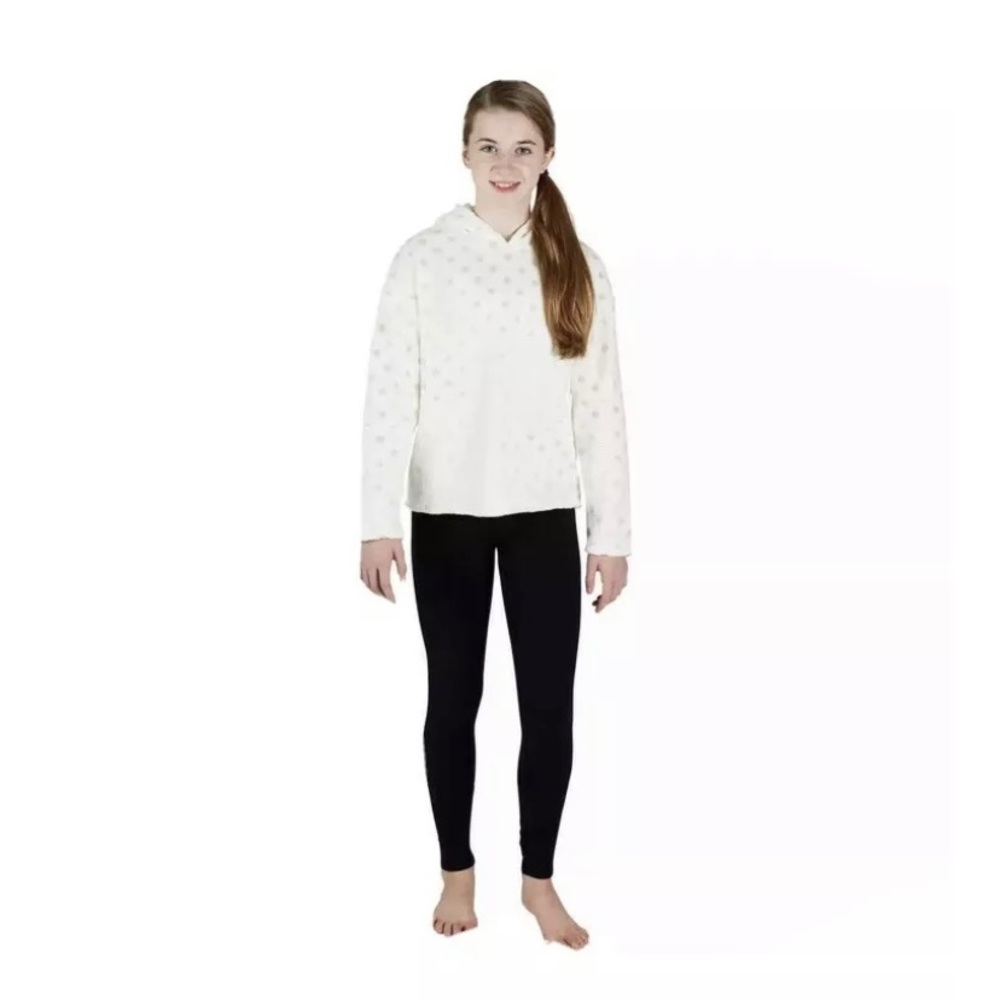 2-pc Long sleeve Plush Hoodie Set with Legging